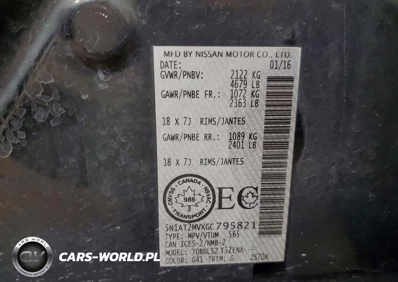 2016 Nissan Rogue S VIN:5N1AT2MVXGC795821 - 13