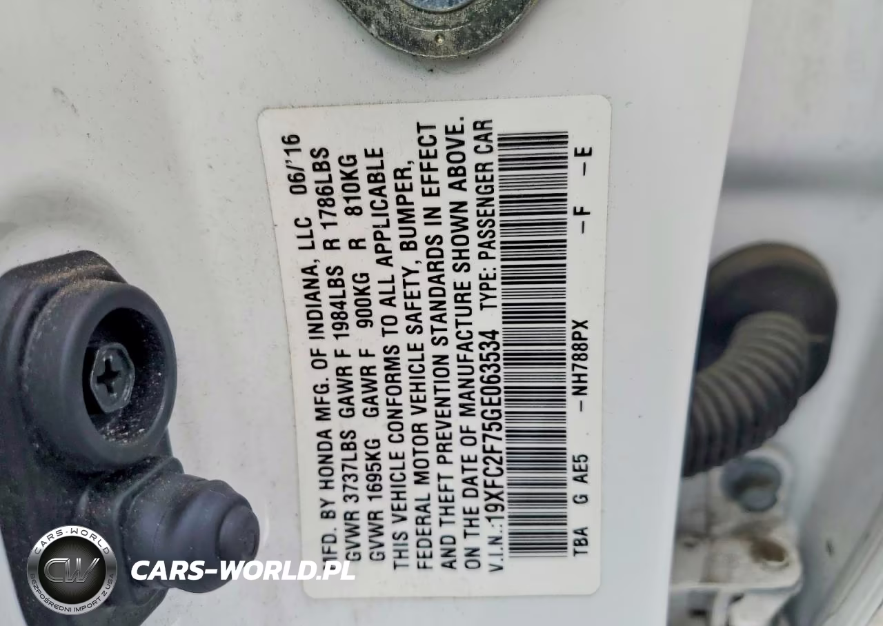 2016 Honda Civic Ex VIN:19XFC2F75GE063534 - 12