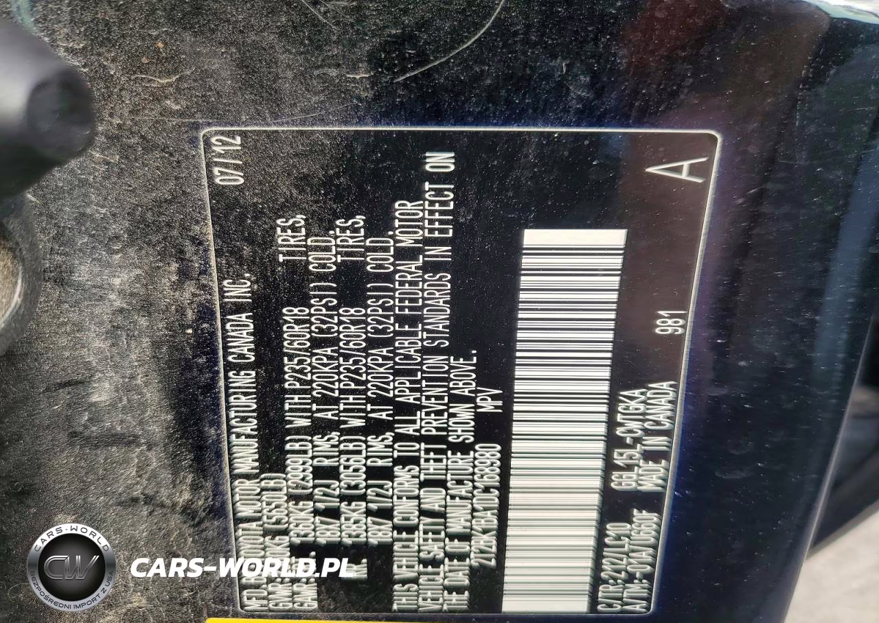 2013 Lexus Rx 350 Base VIN:2T2BK1BA1DC168980 - 13