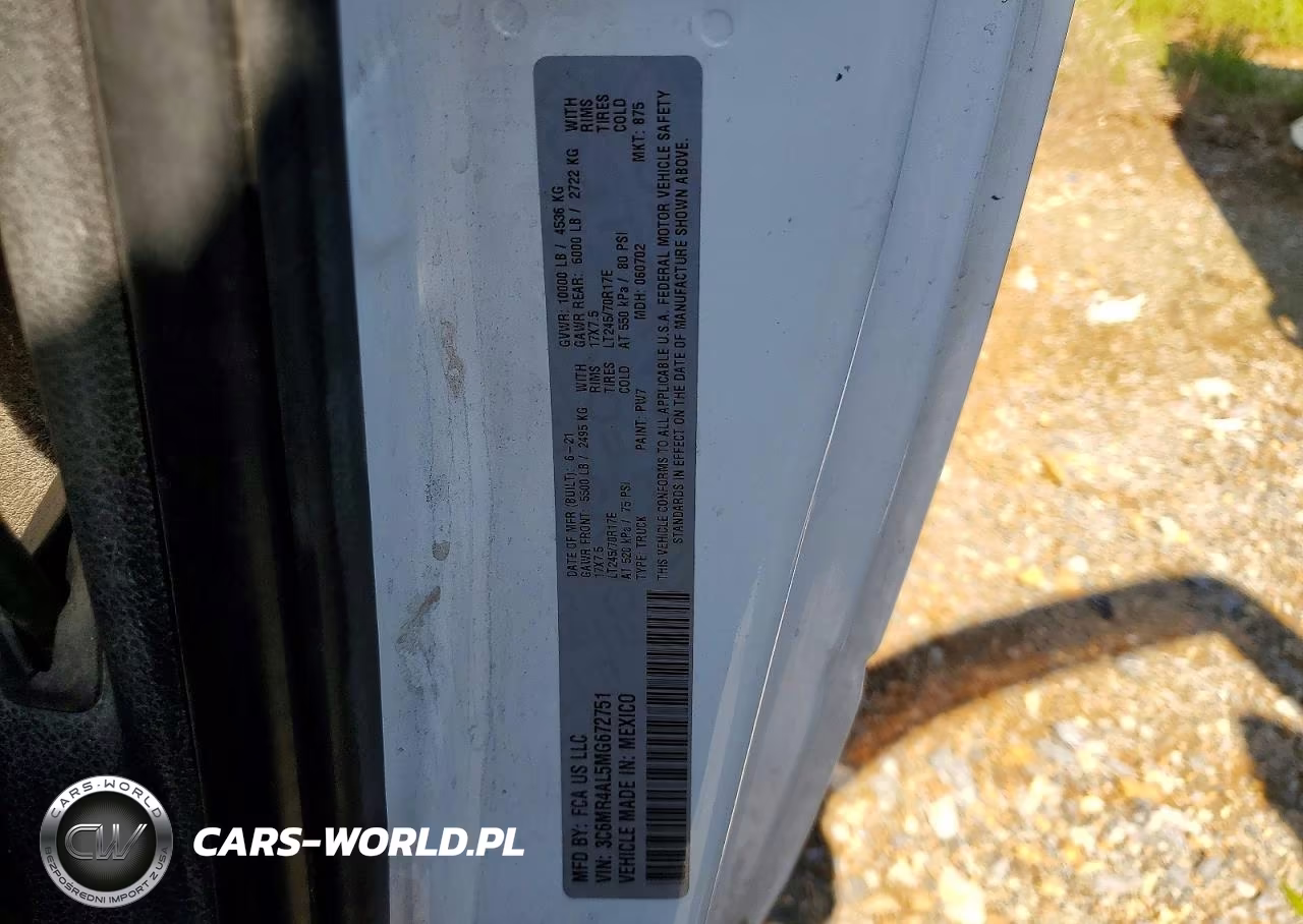 2021 Ram 2500 Tradesman VIN:3C6MR4AL5MG672751 - 12