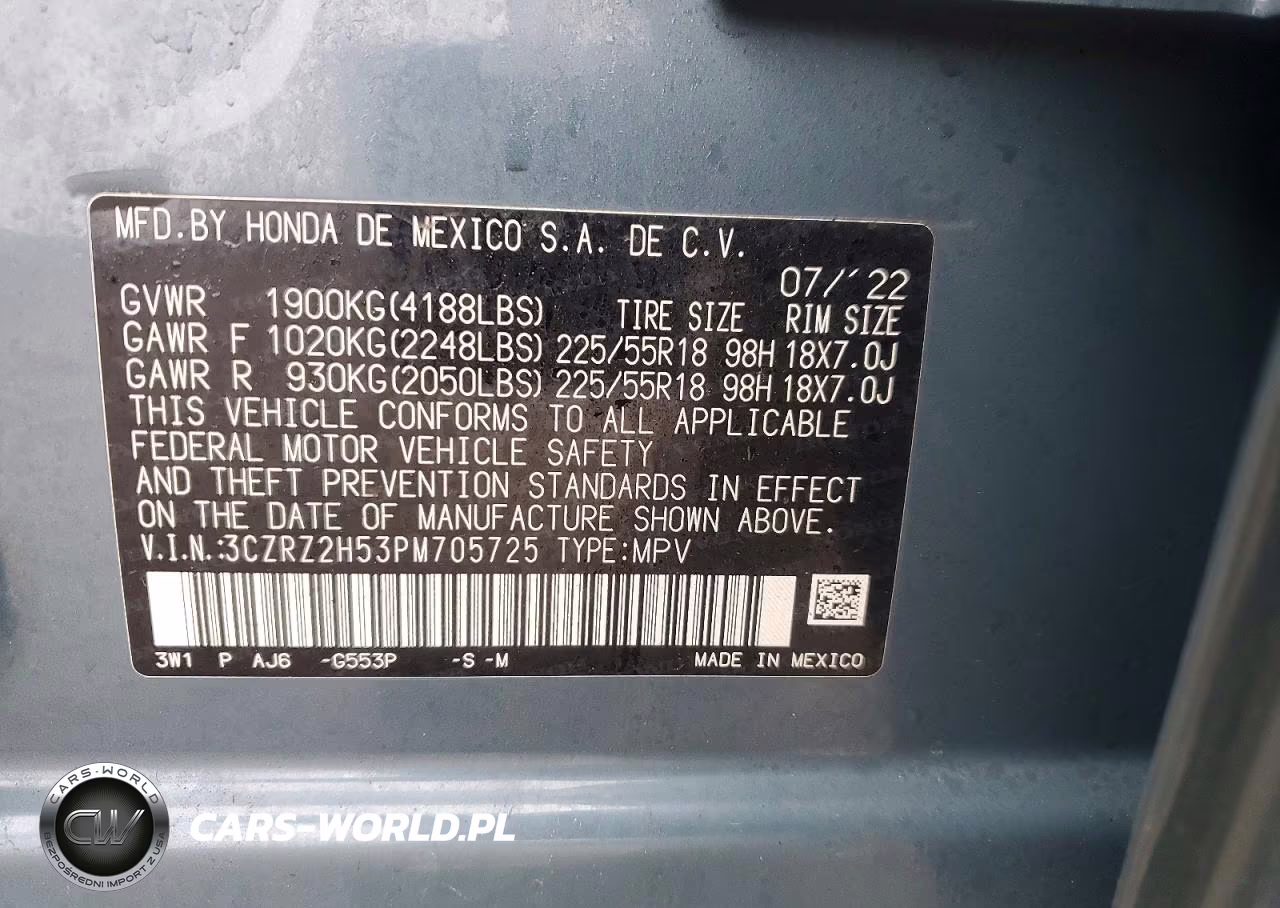 2023 Honda Hr-V Sport VIN:3CZRZ2H53PM705725 - 13