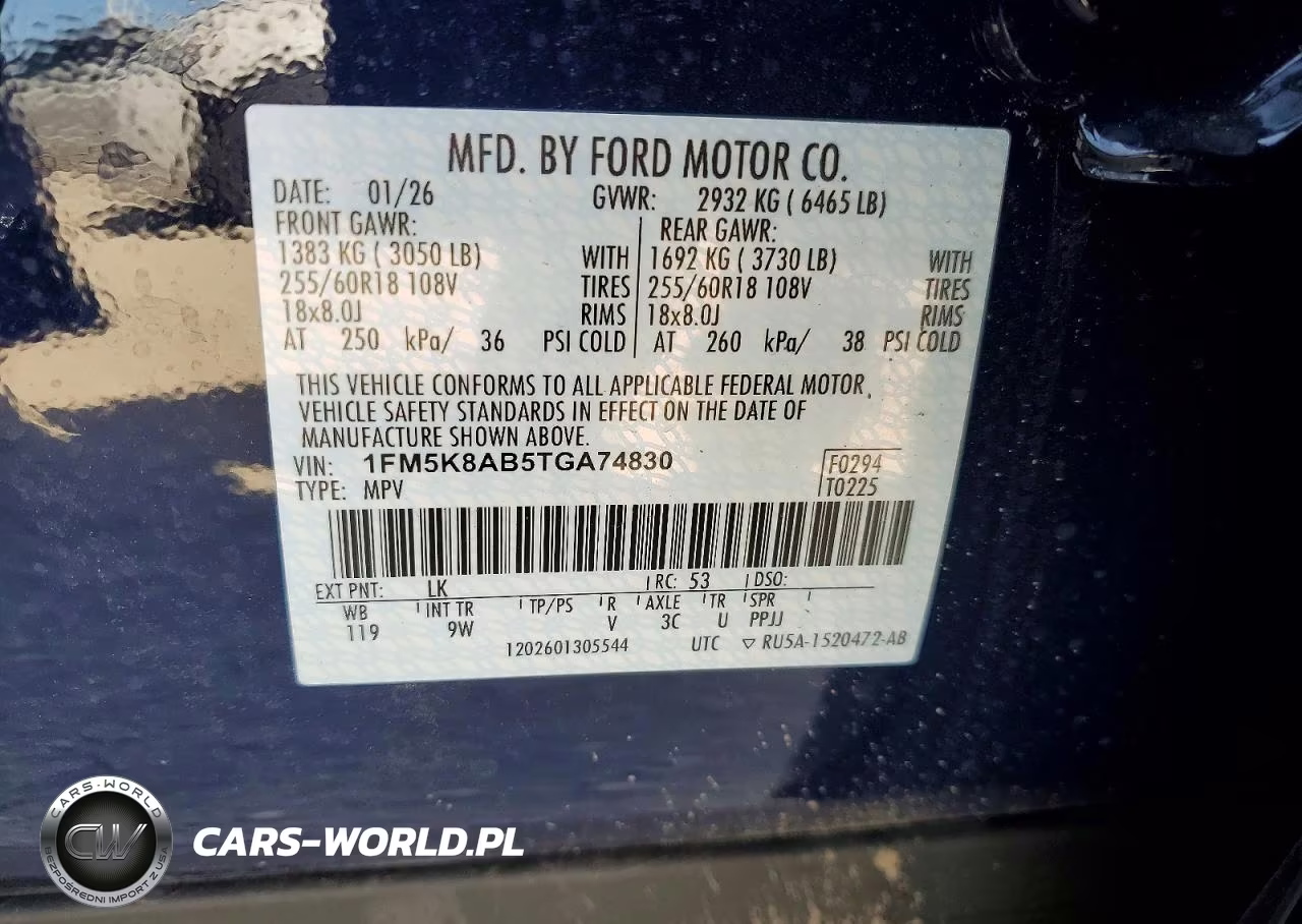 2026 Ford Explorer Police Interceptor VIN:1FM5K8AB5TGA74830 - 14
