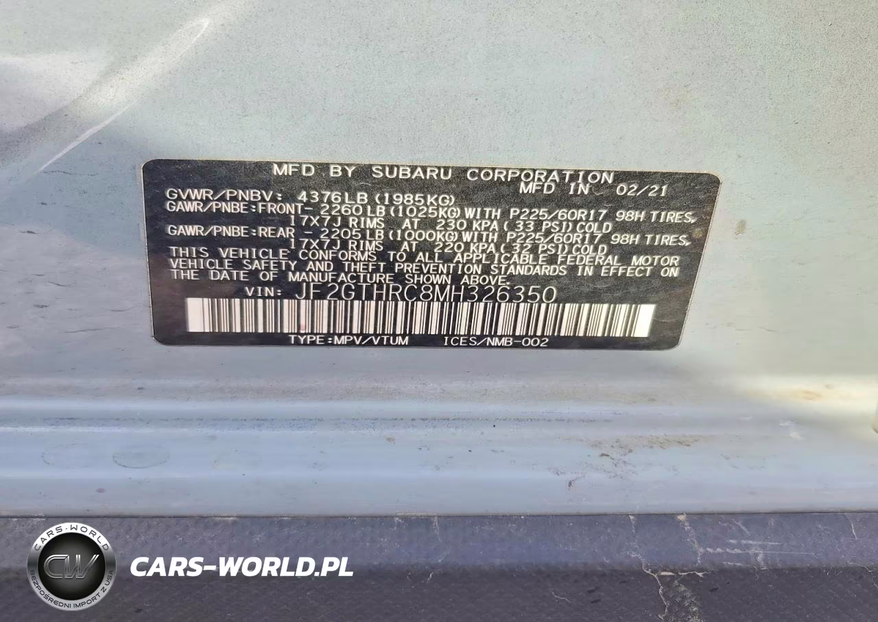 2021 Subaru Crosstrek Sport VIN:JF2GTHRC8MH326350 - 13