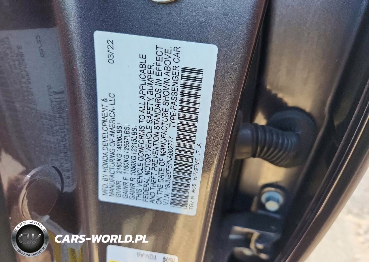 2022 Acura Tlx Tech A VIN:19UUB5F57NA002777 - 12