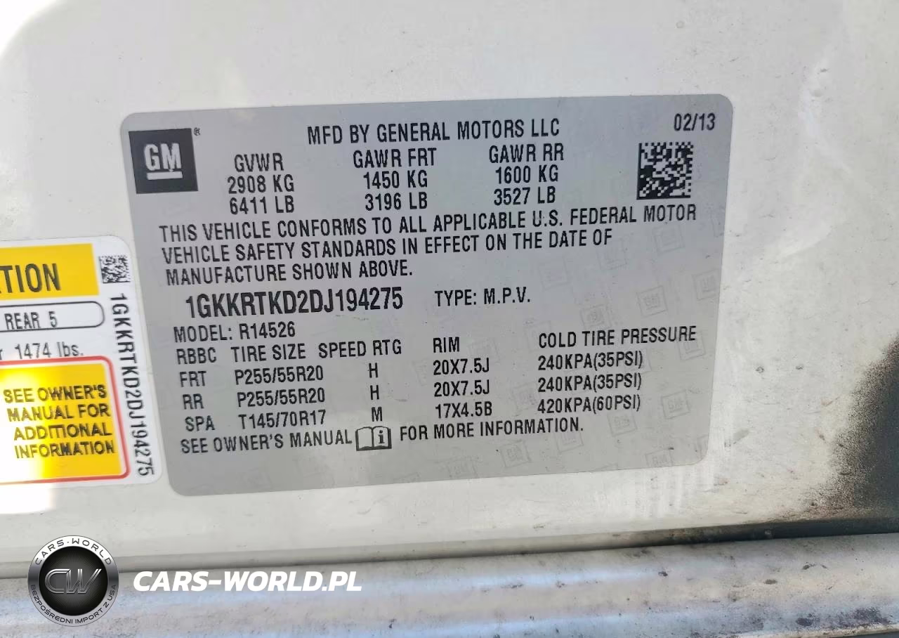 2013 GMC Acadia Denali VIN:1GKKRTKD2DJ194275 - 12
