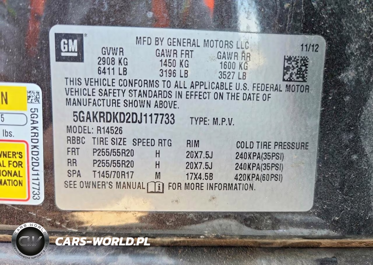 2013 Buick Enclave VIN:5GAKRDKD2DJ117733 - 13