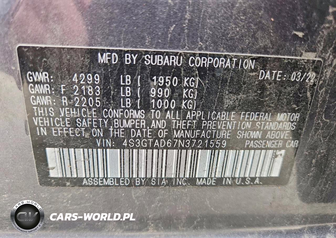 2022 Subaru Impreza Premium VIN:4S3GTAD67N3721559 - 12
