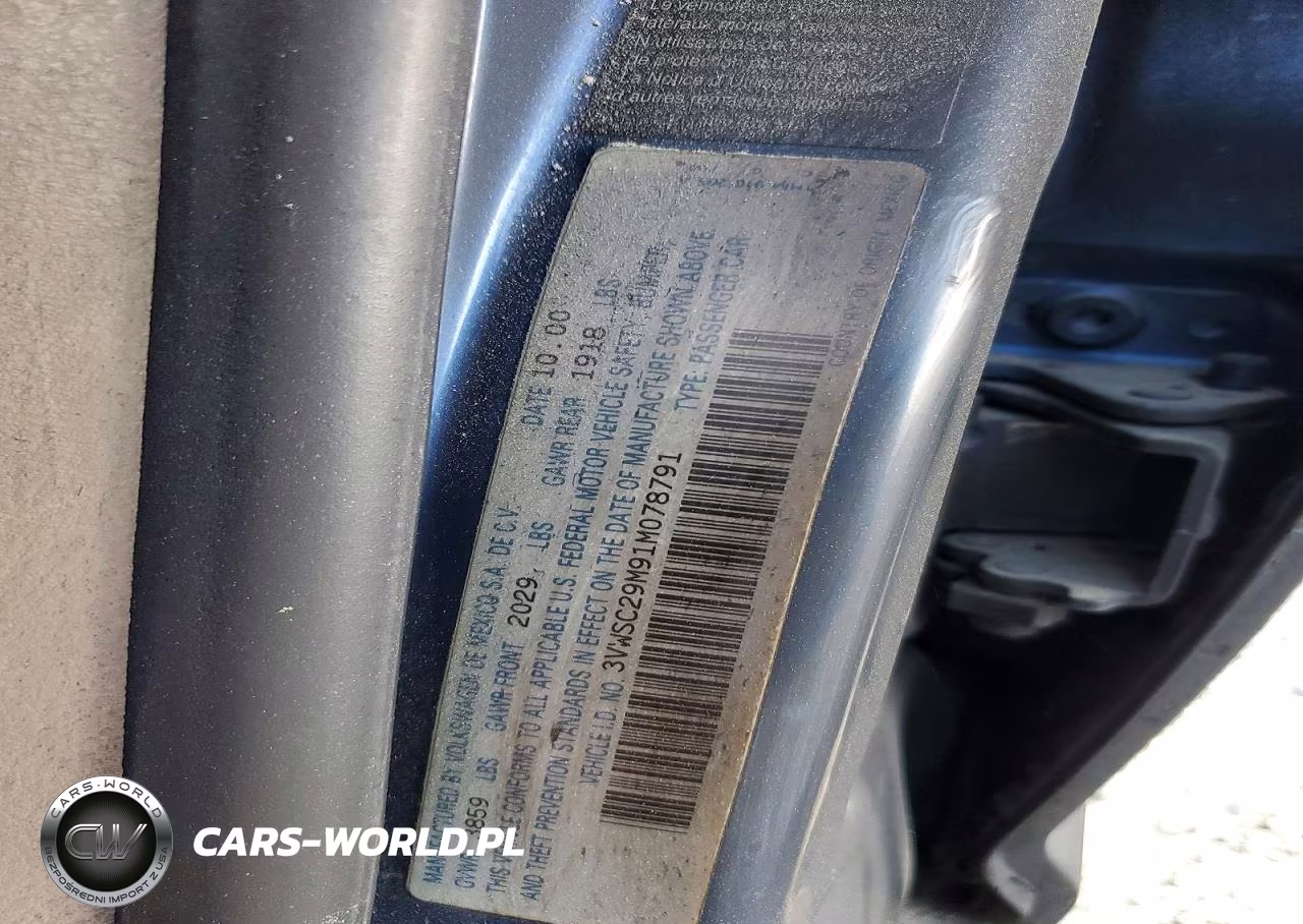 2001 Volkswagen Jetta Gls VIN:3VWSC29M91M078791 - 12
