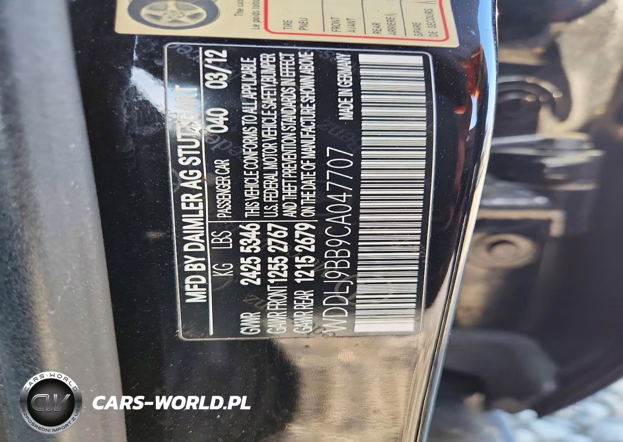 2012 Mercedes-Benz Cls 550 4Matic VIN:WDDLJ9BB9CA047707 - 12