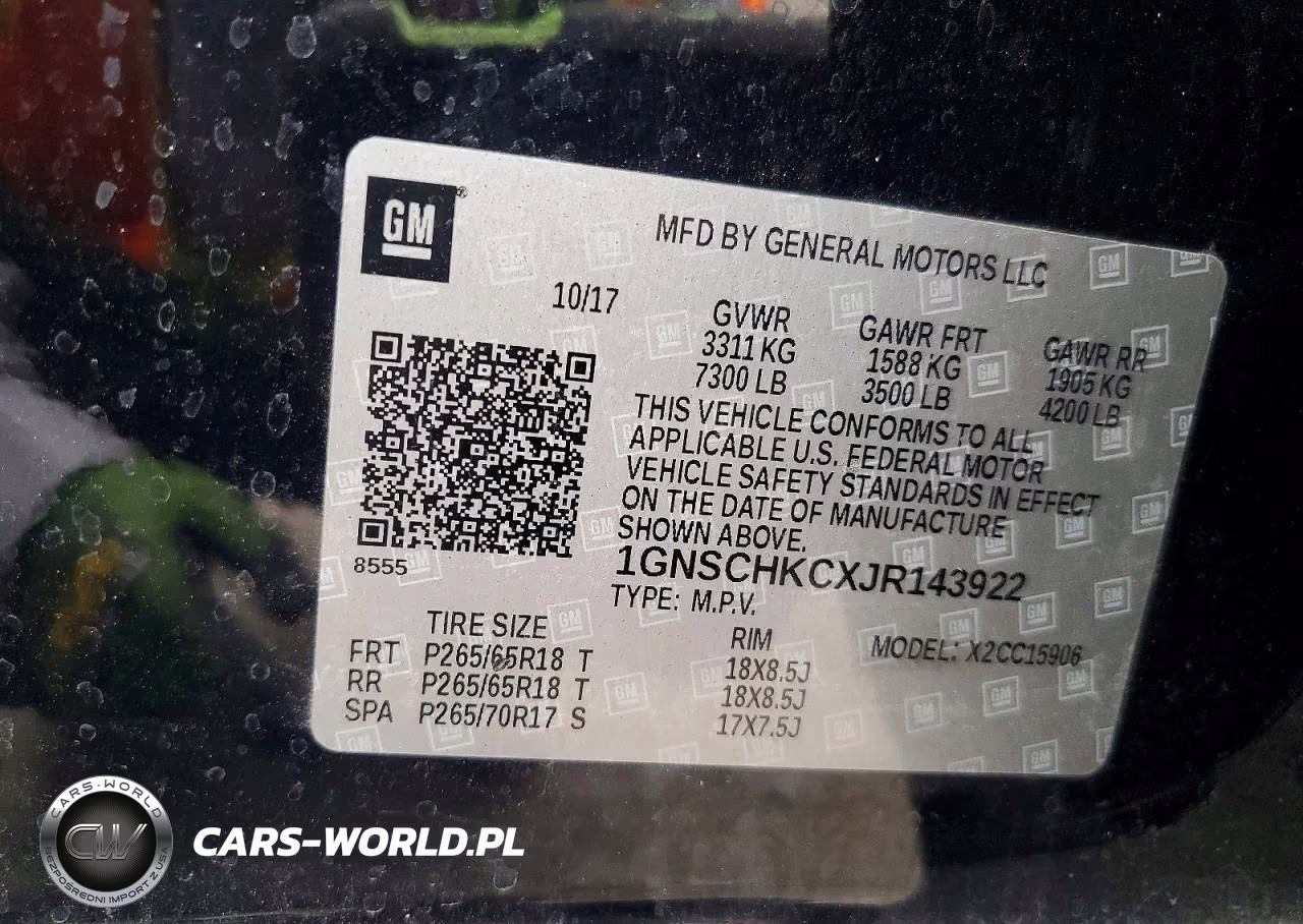 2018 Chevrolet Suburban C1500 Lt VIN:1GNSCHKCXJR143922 - 14