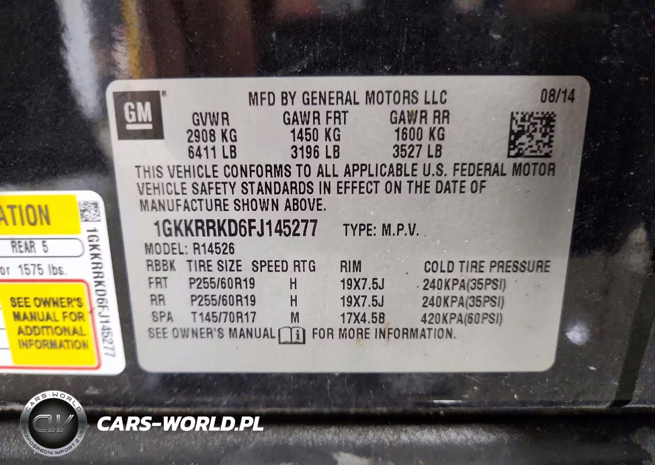 2015 GMC Acadia Slt-1 VIN:1GKKRRKD6FJ145277 - 13