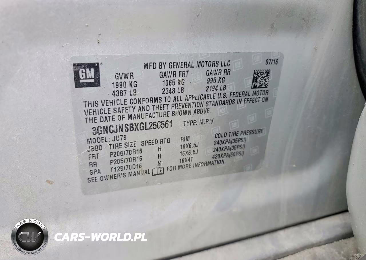 2016 Chevrolet Trax Ls VIN:3GNCJNSBXGL256561 - 12