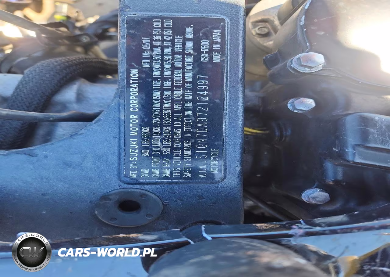 2007 Suzuki Gsx-R600 VIN:JS1GN7DA972124997 - 9