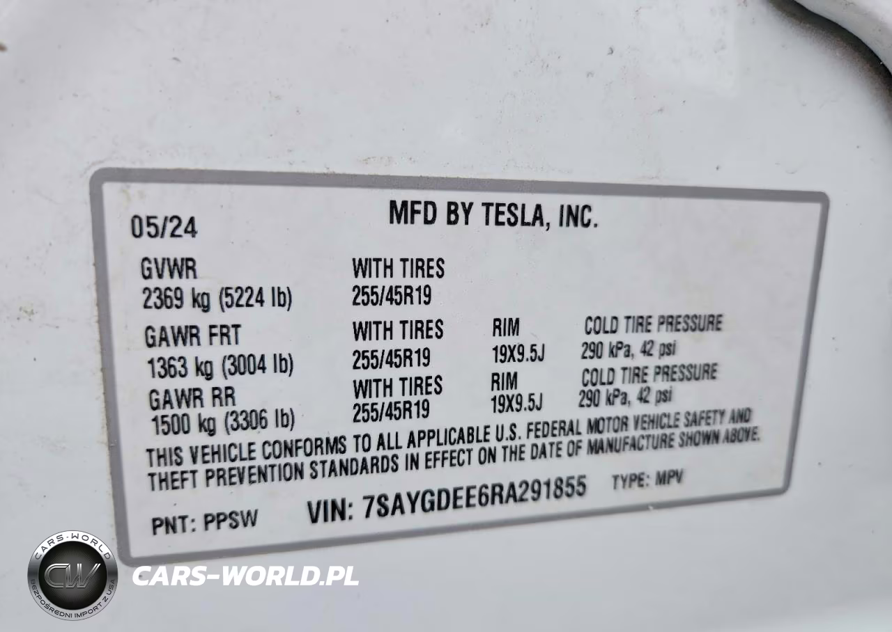 2024 Tesla Model Y VIN:7SAYGDEE6RA291855 - 14