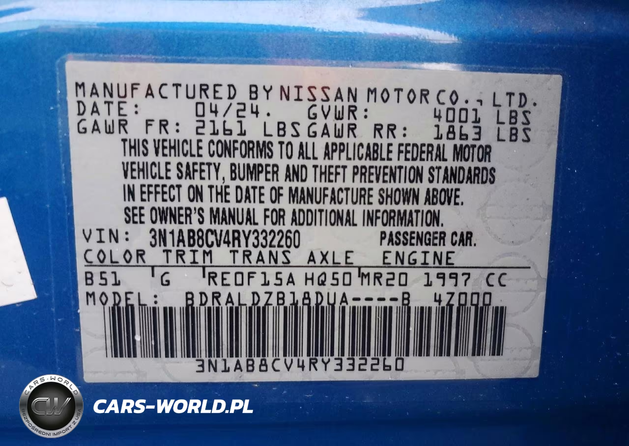2024 Nissan Sentra Sv VIN:3N1AB8CV4RY332260 - 12