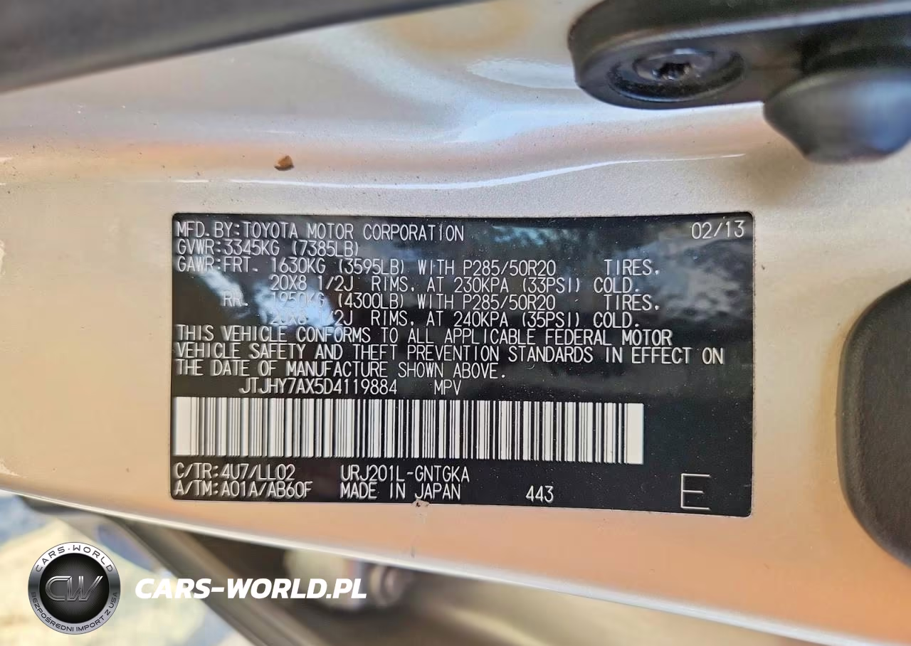 2013 Lexus Lx 570 Base VIN:JTJHY7AX5D4119884 - 14