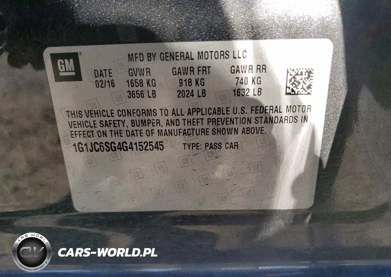 2016 Chevrolet Sonic Lt VIN:1G1JC6SG4G4152545 - 13