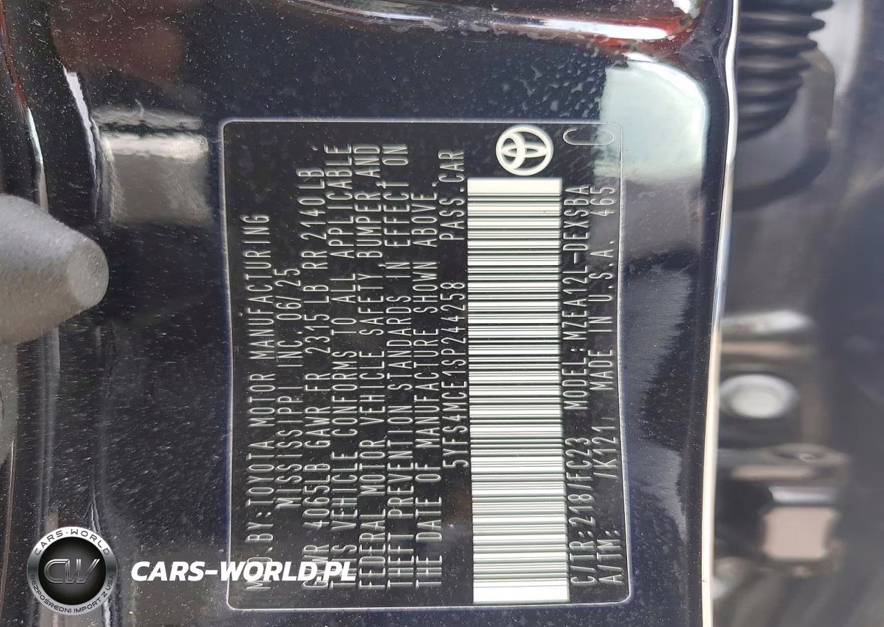 2025 Toyota Corolla Se VIN:5YFS4MCE1SP244258 - 12