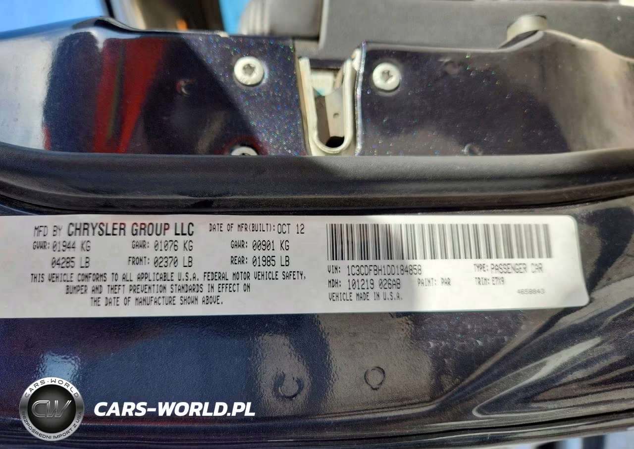 2013 Dodge Dart Sxt VIN:1C3CDFBH1DD184858 - 12