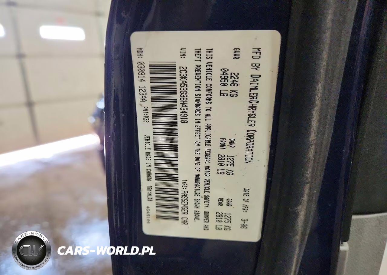 2006 Chrysler 300 Touring VIN:2C3KA53G36H434918 - 12