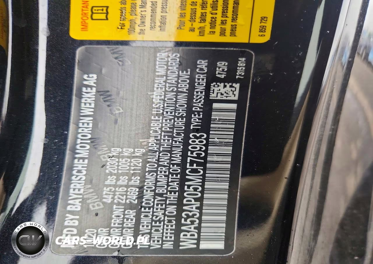 2021 BMW 430I VIN:WBA53AP05MCF75983 - 13