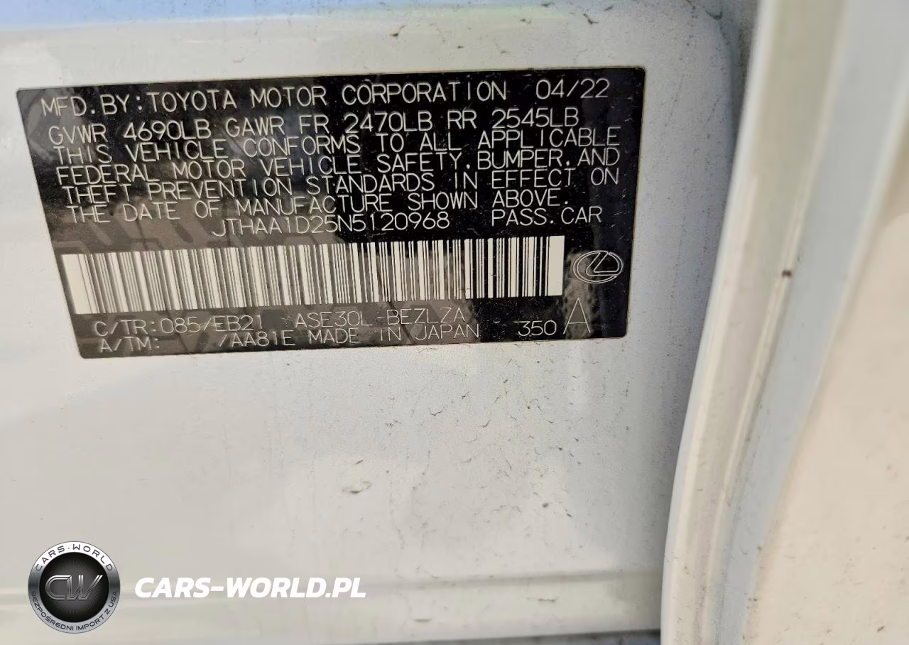 2022 Lexus Is 300 Base VIN:JTHAA1D25N5120968 - 13