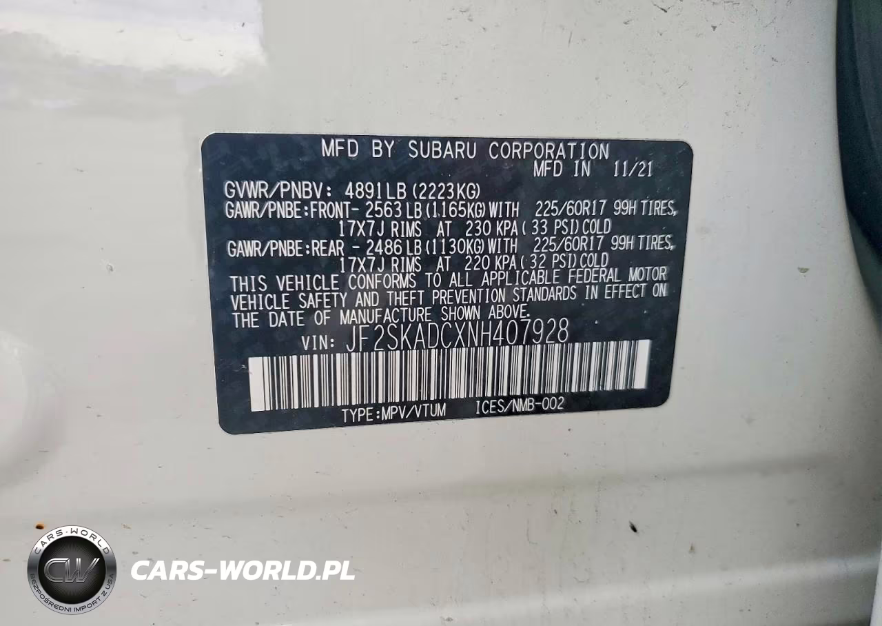 2022 Subaru Forester Premium VIN:JF2SKADCXNH407928 - 13