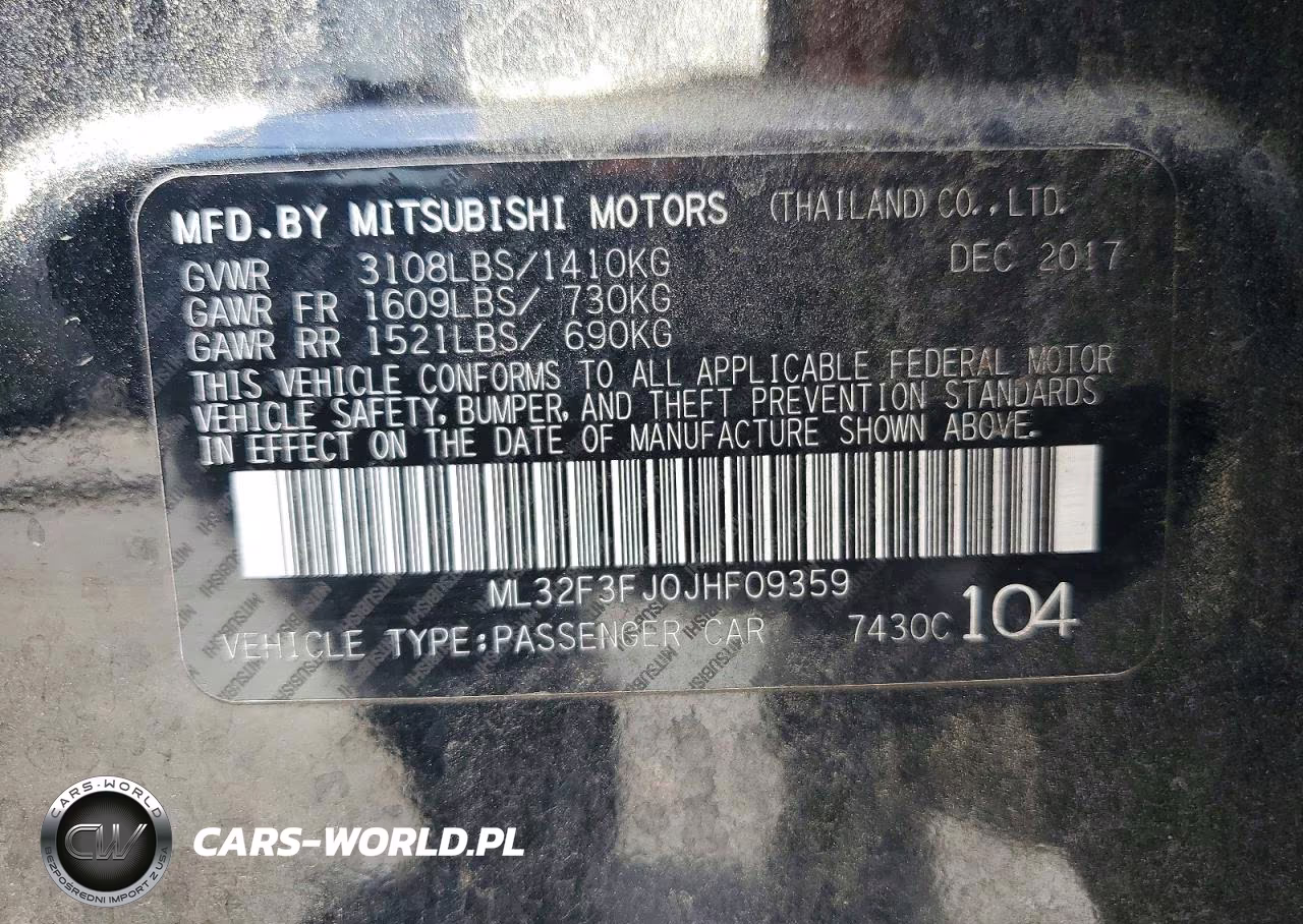 2018 Mitsubishi Mirage G4 Es VIN:ML32F3FJ0JHF09359 - 12