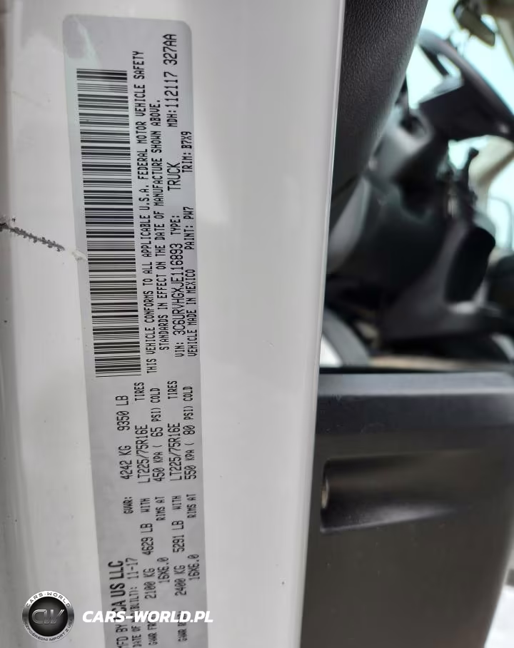 2018 Ram Promaster 3500 3500 High VIN:3C6URVHGXJE116893 - 13