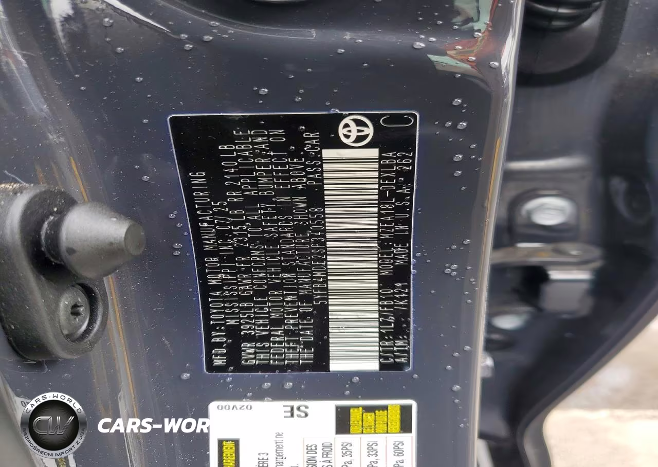 2025 Toyota Corolla Le VIN:5YFB4MDE2SP340558 - 12