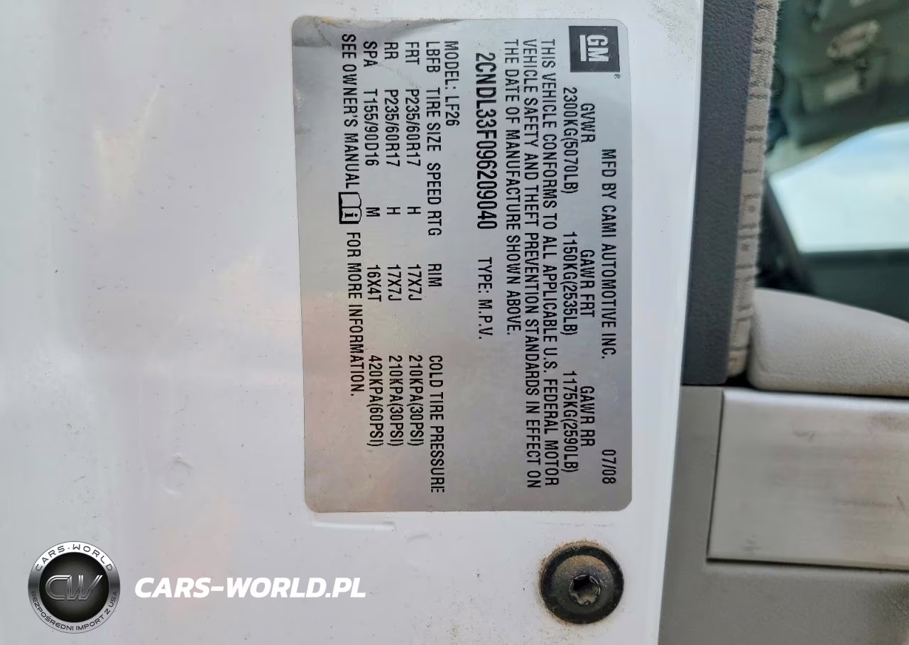 2009 Chevrolet Equinox Lt VIN:2CNDL33F096209040 - 13