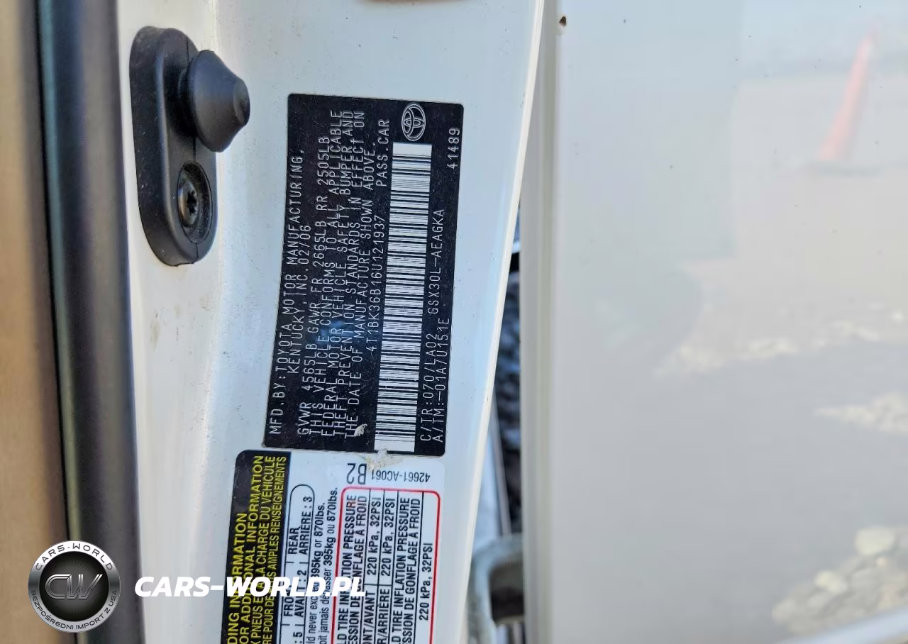 2006 Toyota Avalon Xls VIN:4T1BK36B16U121937 - 12