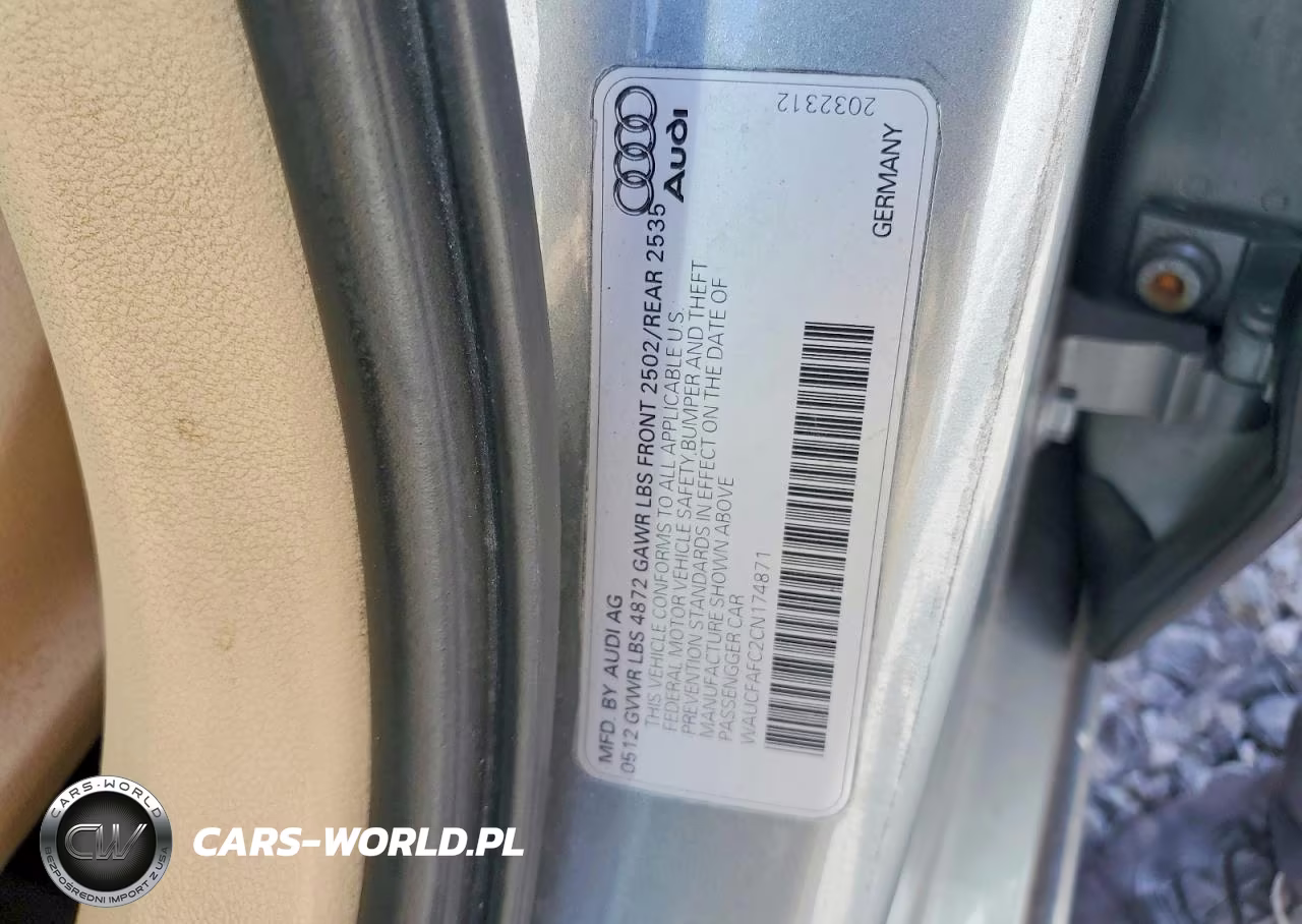 2012 Audi A6 Premium VIN:WAUCFAFC2CN174871 - 12