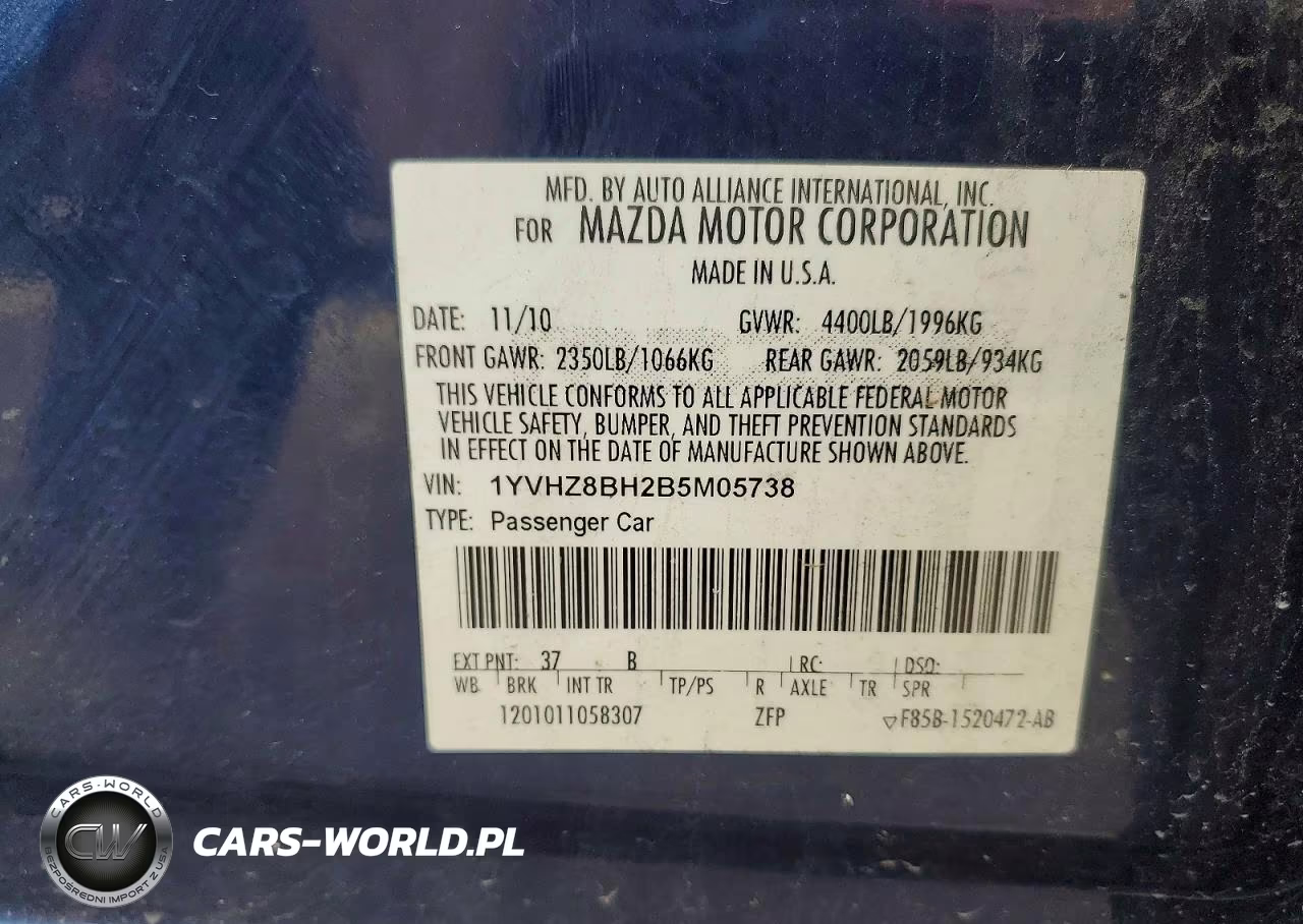 2011 Mazda 6 I VIN:1YVHZ8BH2B5M05738 - 12