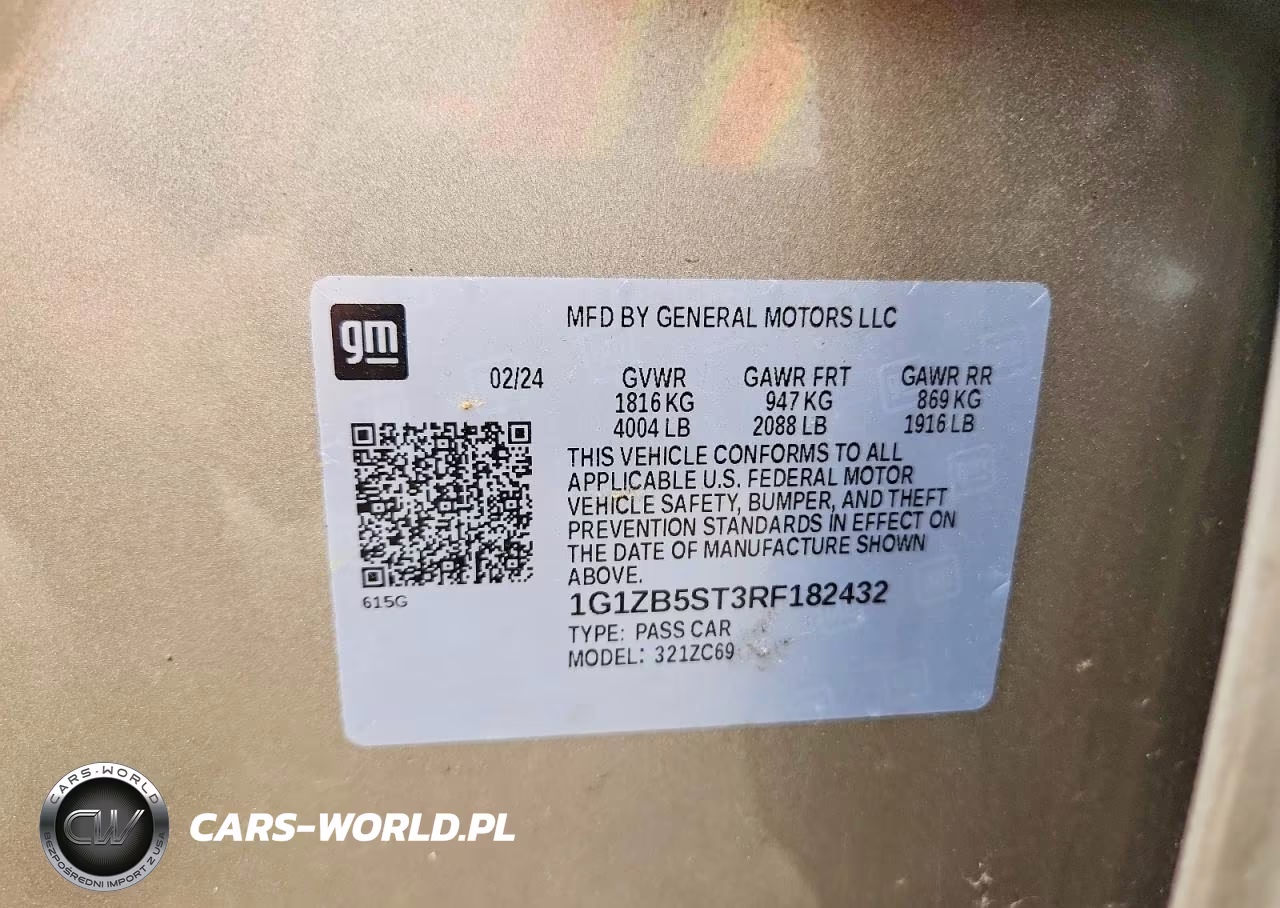 2024 Chevrolet Malibu Ls VIN:1G1ZB5ST3RF182432 - 12