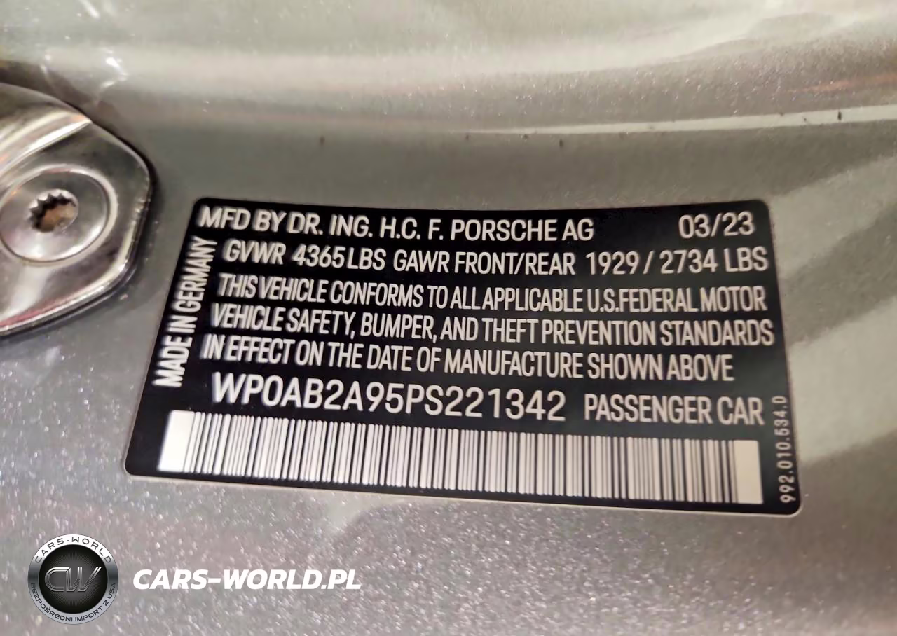 2023 Porsche 911 Carrera S VIN:WP0AB2A95PS221342 - 13