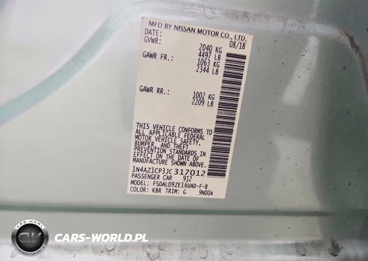 2018 Nissan Leaf Sv VIN:1N4AZ1CP3JC317012 - 12