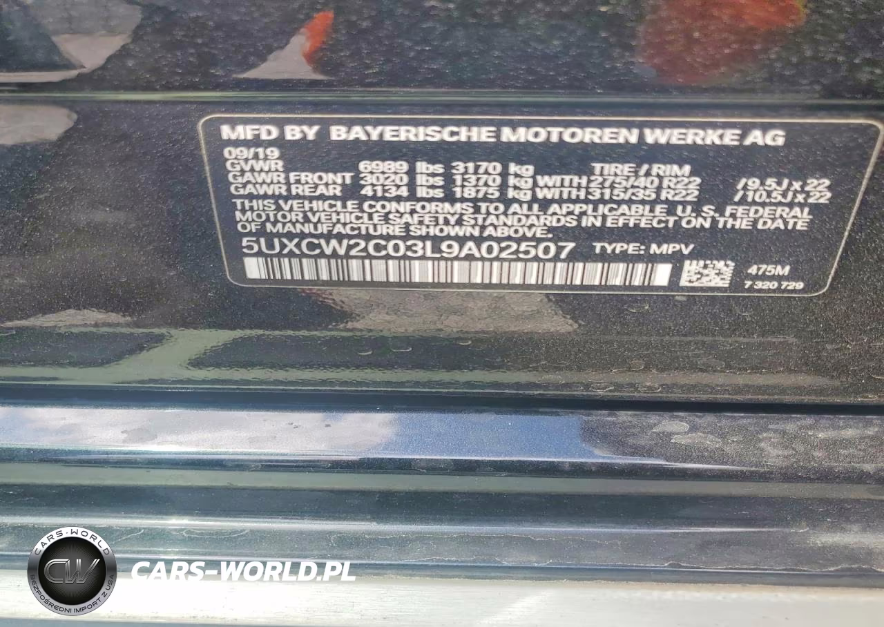 2020 BMW X7 xDrive40I VIN:5UXCW2C03L9A02507 - 13