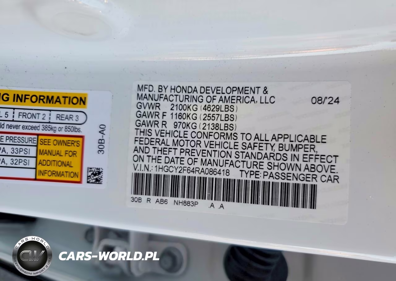2024 Honda Accord Hybrid Exl VIN:1HGCY2F64RA086418 - 13