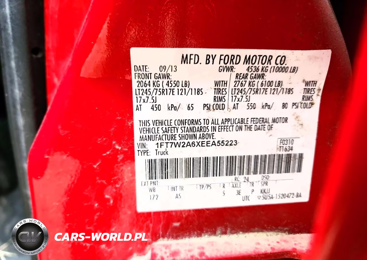 2014 Ford F250 Super Duty VIN:1FT7W2A6XEEA55223 - 12