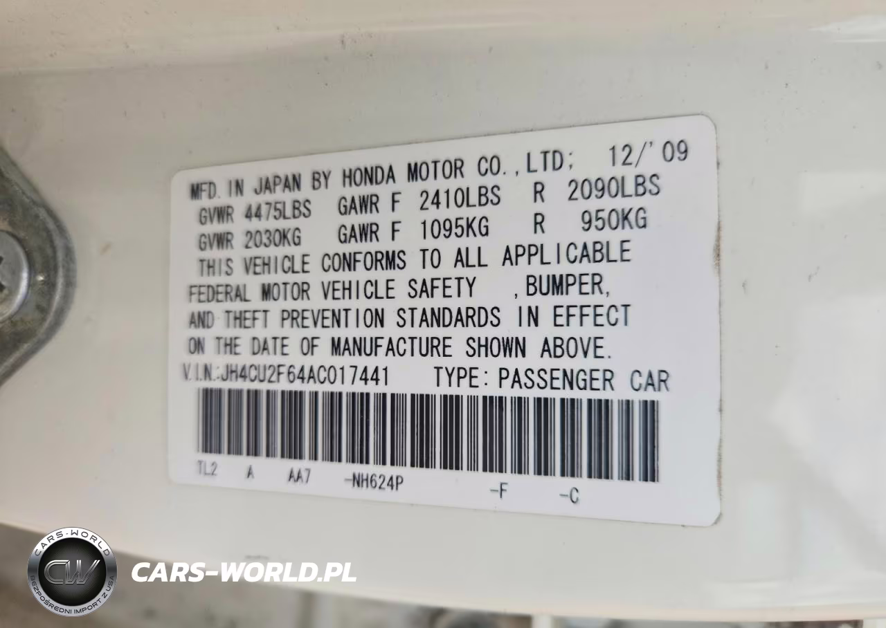 2010 Acura Tsx VIN:JH4CU2F64AC017441 - 12