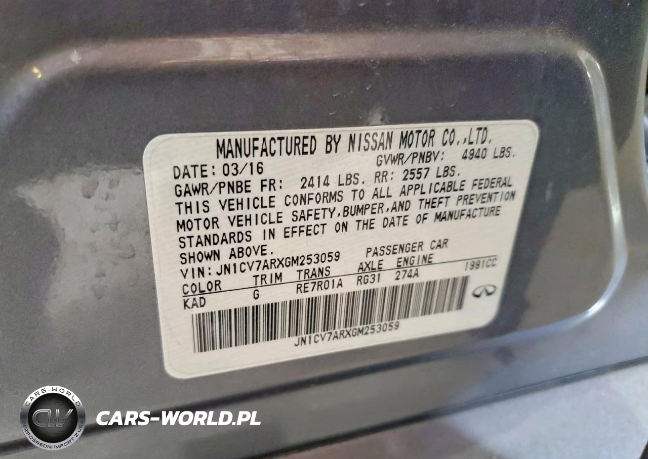 2016 Infiniti Q50 2.0T Premium VIN:JN1CV7ARXGM253059 - 12