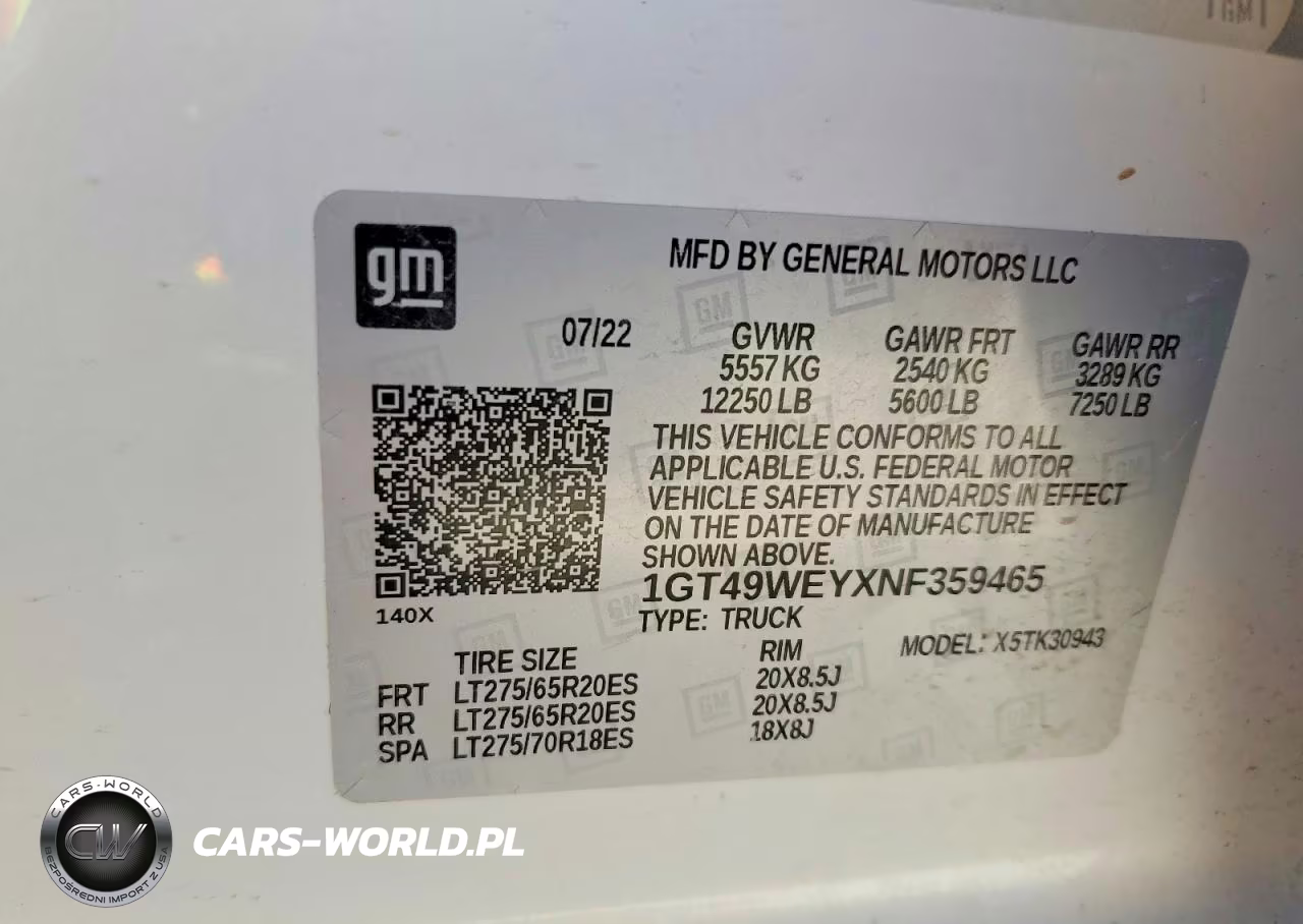 2022 GMC Sierra K3500 Denali VIN:1GT49WEYXNF359465 - 12