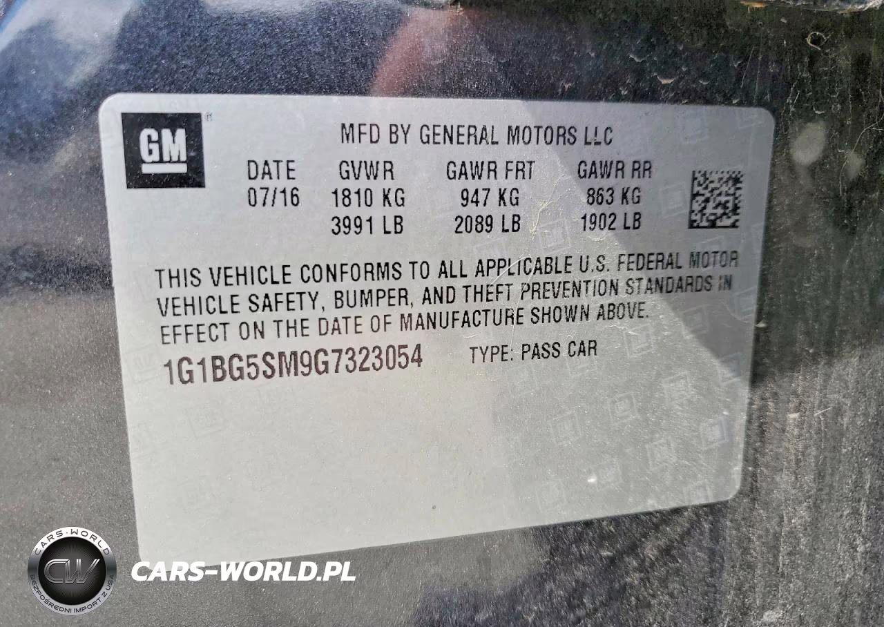 2016 CHEVROLET CRUZE PREMIER AUTO VIN:1G1BG5SM9G7323054 - 12