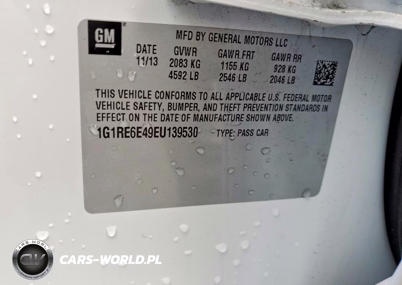 2014 Chevrolet Volt VIN:1G1RE6E49EU139530 - 12