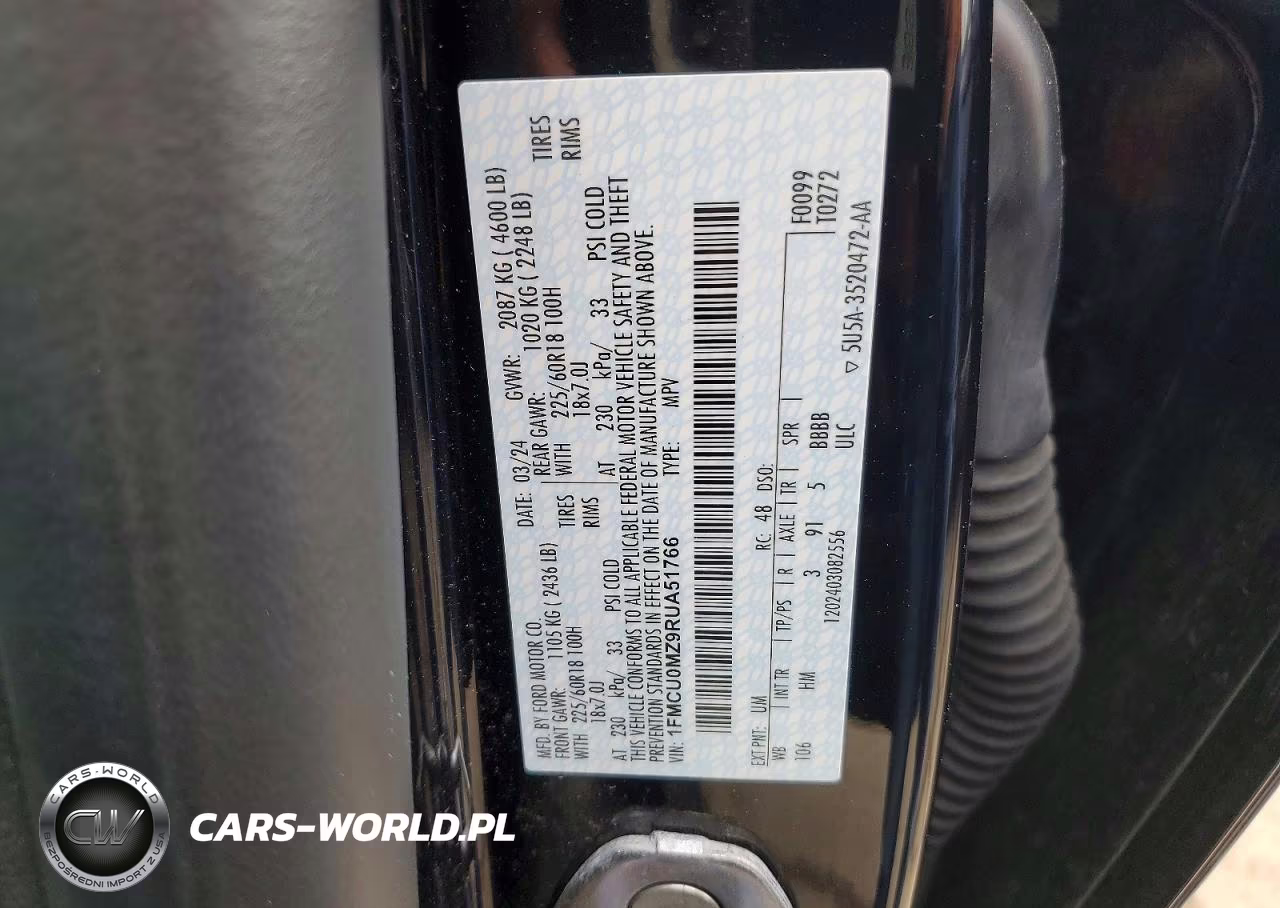 2024 Ford Escape St Line VIN:1FMCU0MZ9RUA51766 - 13