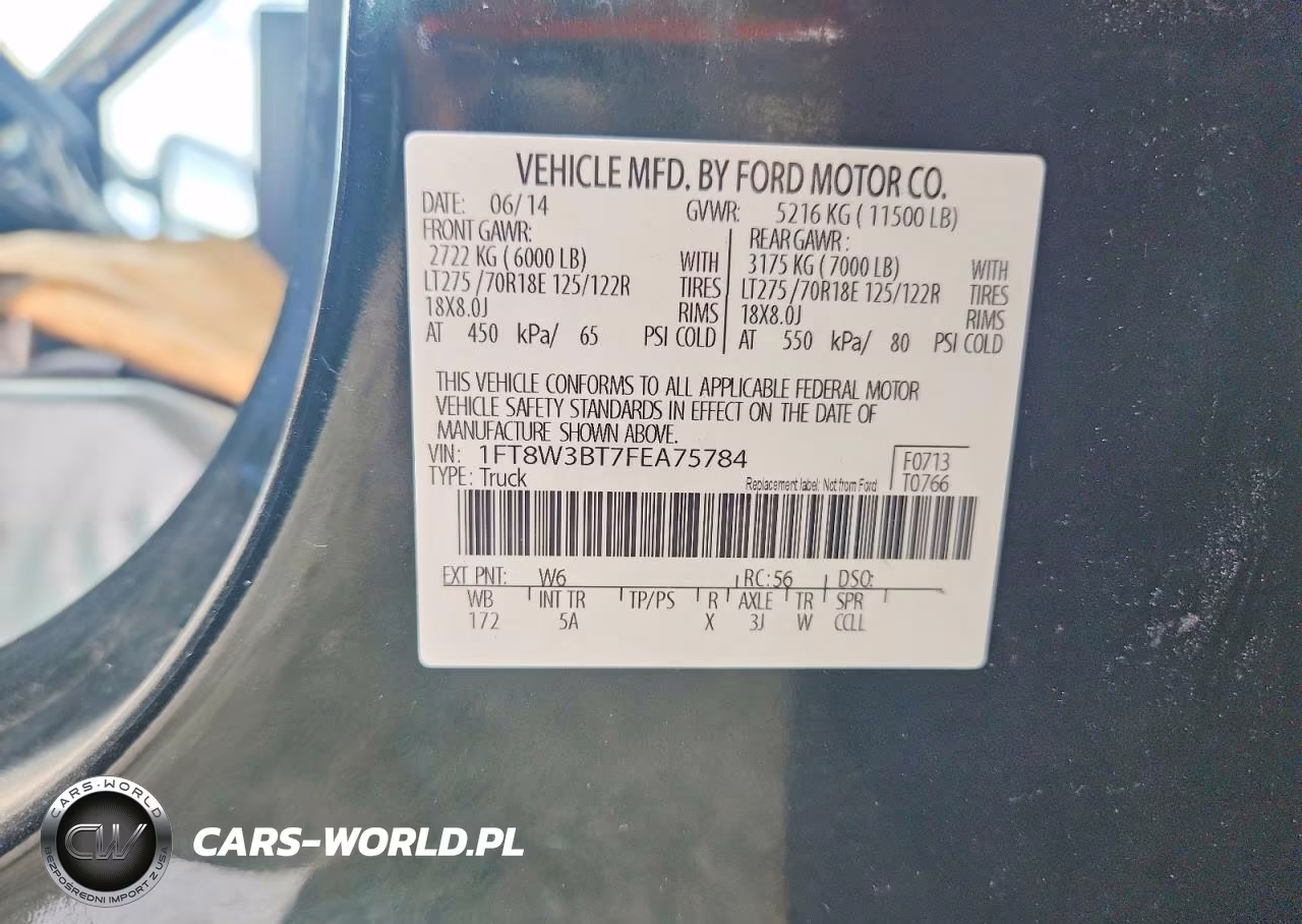 2015 Ford F350 Super Duty VIN:1FT8W3BT7FEA75784 - 13