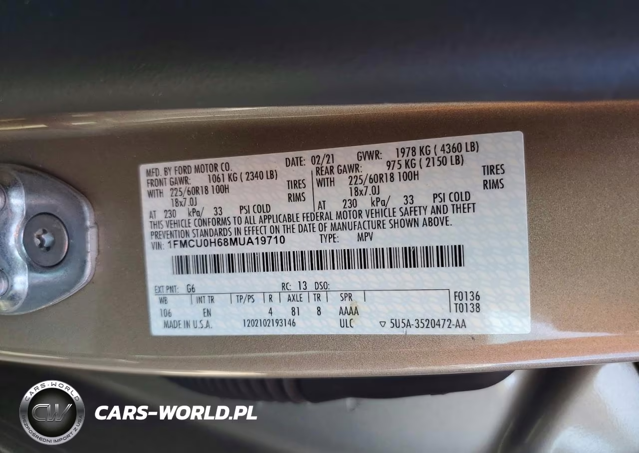 2021 Ford Escape Sel VIN:1FMCU0H68MUA19710 - 12
