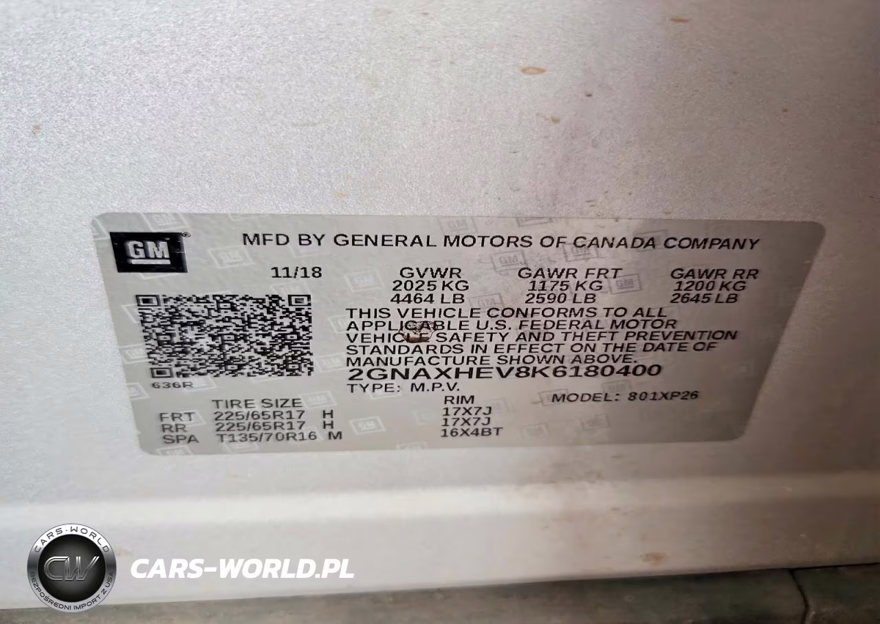 2019 Chevrolet Equinox Ls VIN:2GNAXHEV8K6180400 - 13