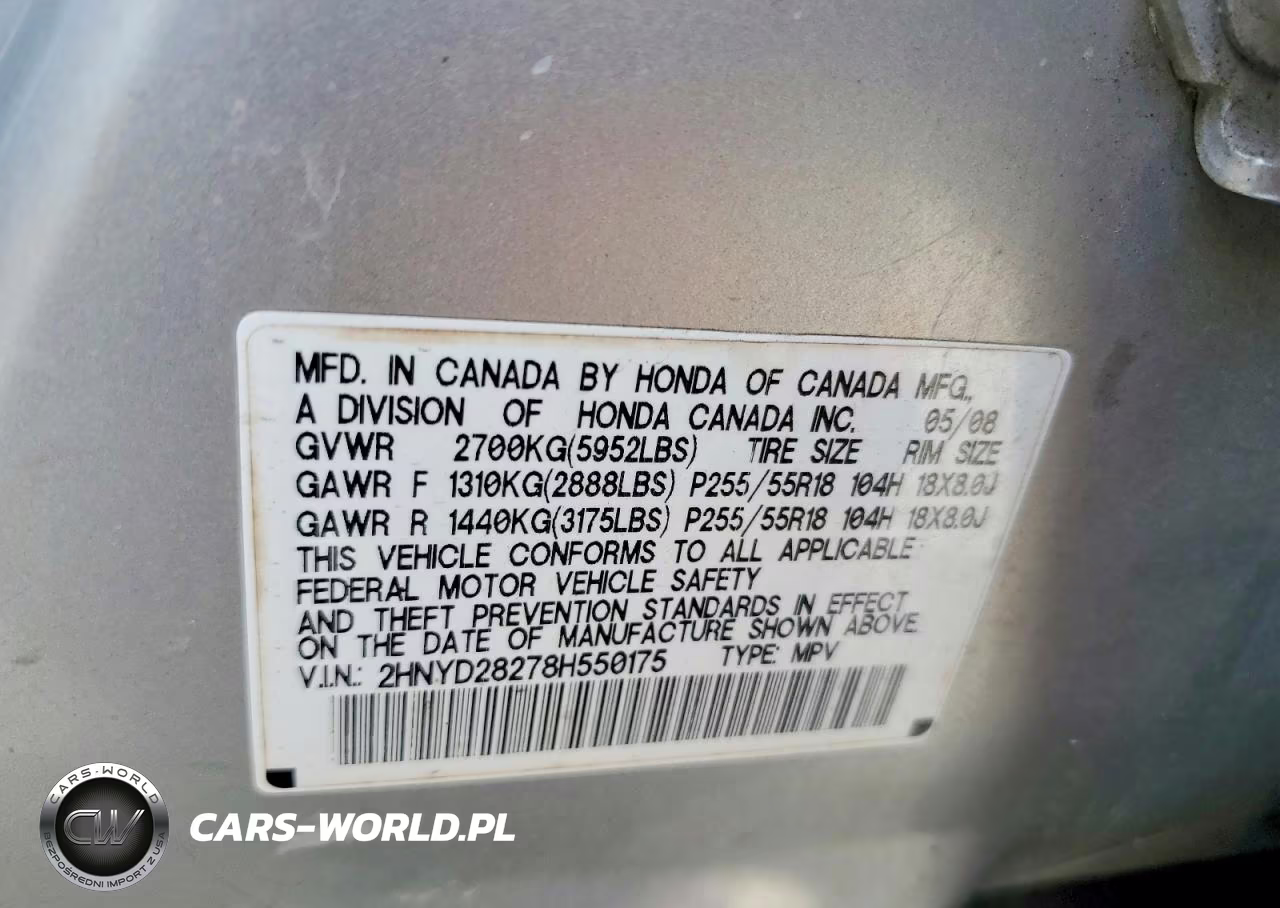 2008 Acura Mdx VIN:2HNYD28278H550175 - 13